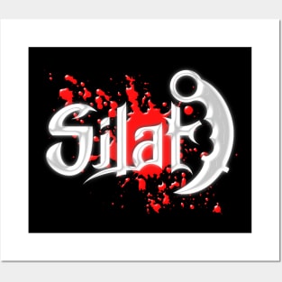 silat lettering with karambit and blood Posters and Art